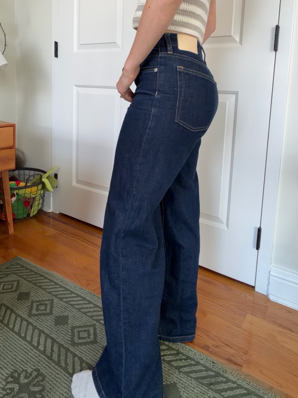 Everlane Dark Indigo Flare Jeans - Women's Deep Blue Denim